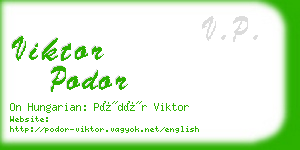 viktor podor business card